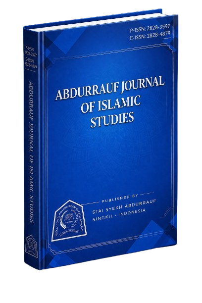 					View Vol. 5 No. 1 (2026): Abdurrauf Journal of Islamic Studies
				